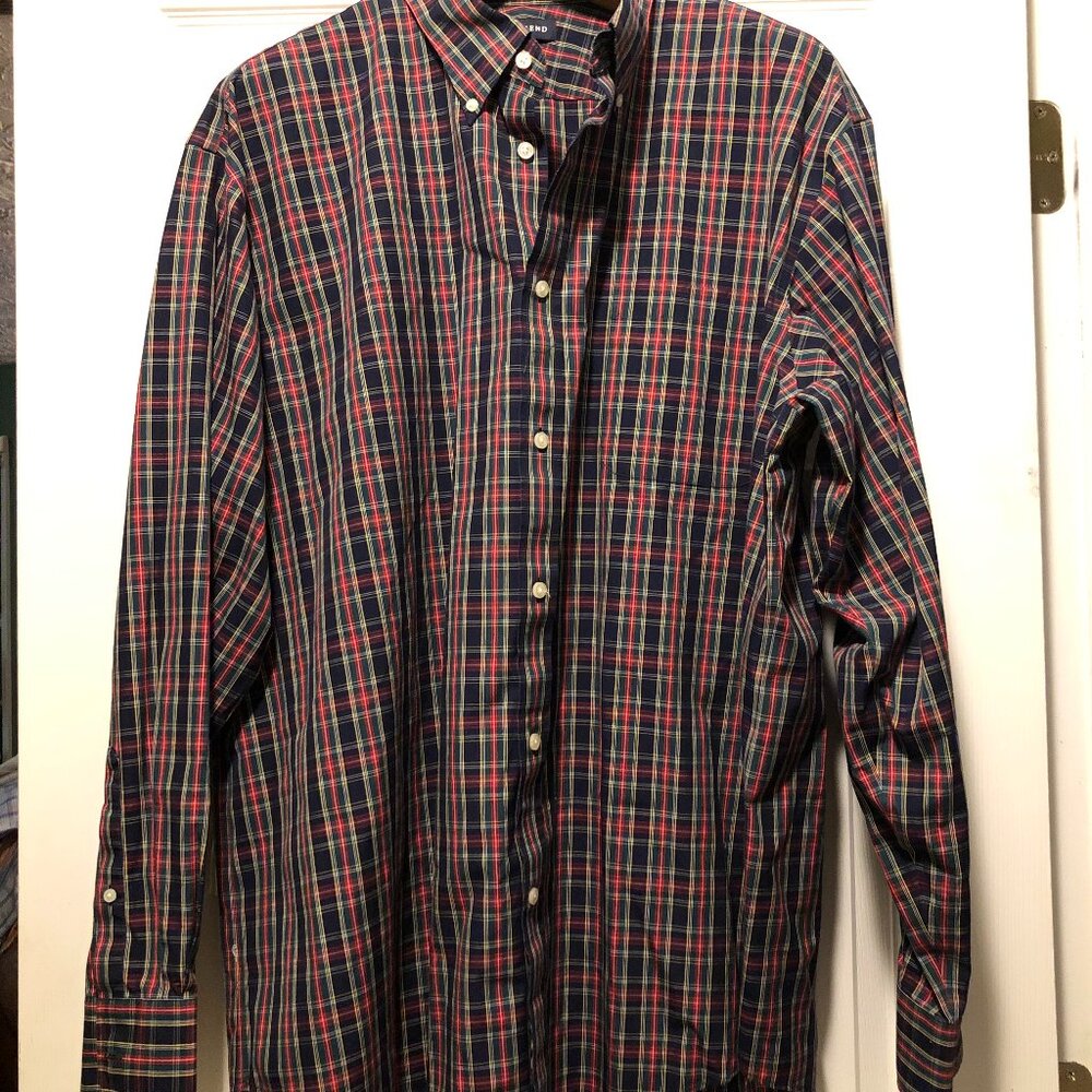 Lands'end big & tall men's cotton casual shirt  size: XXL( 18-18 1/2)